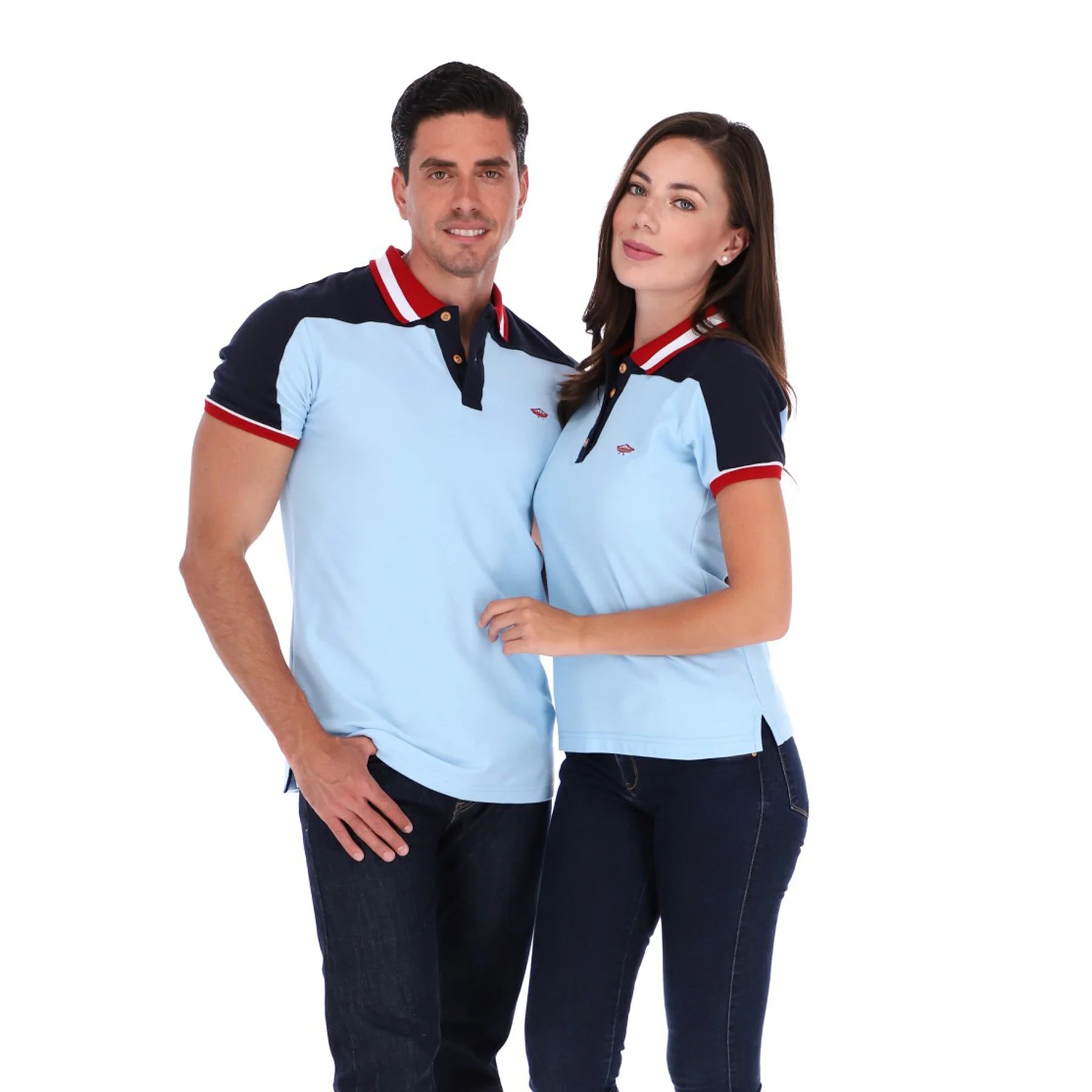 Colores Combinados Playera Polo Camisas De Hombre Y Mujer Iguales
